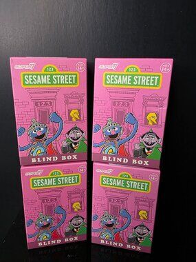Sesame Street Blind Box Lot of 4 Super7 Vinyl Figure Mystery Boxes Sealed